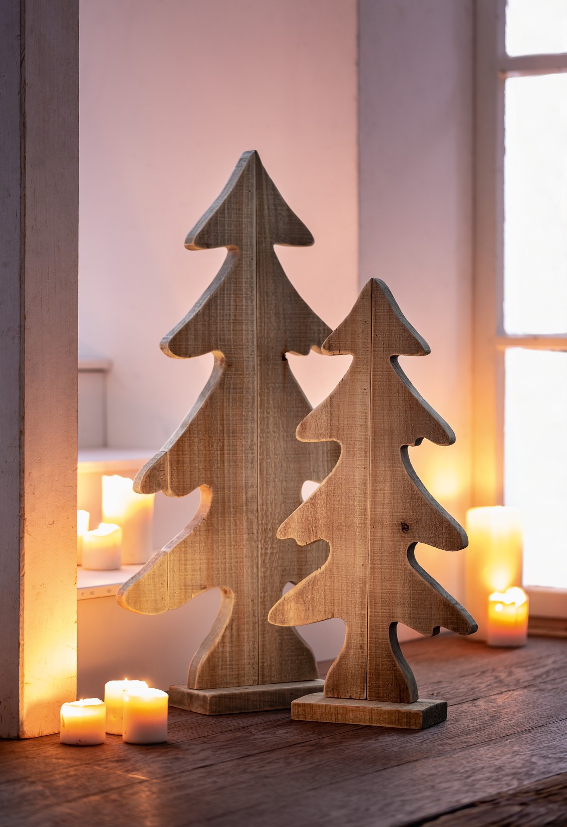 Tanne aus Treibholz, 64 cm hoch, Weihnachts Tannen Baum