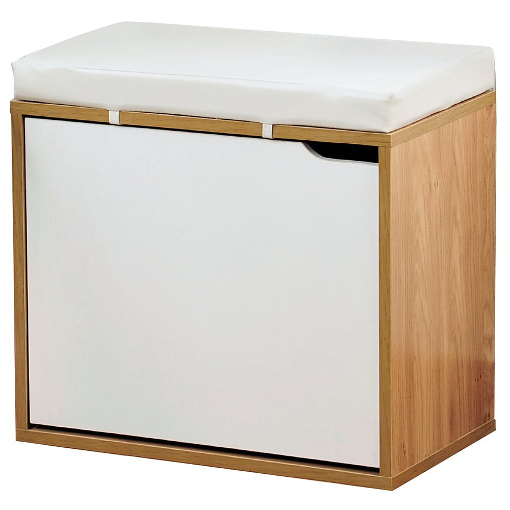 KESPER Schuhbank Eiche Dekor mit Sitzkissen Schuh Regal Schrank Kipper